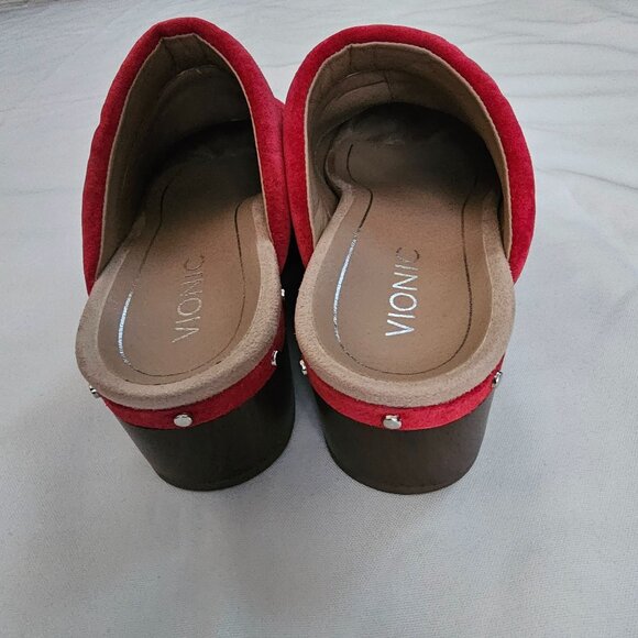 VIONIC Women's Kacie Orthotic Support Slip On Clog, Red Size USA-6 - Picture 9 of 13